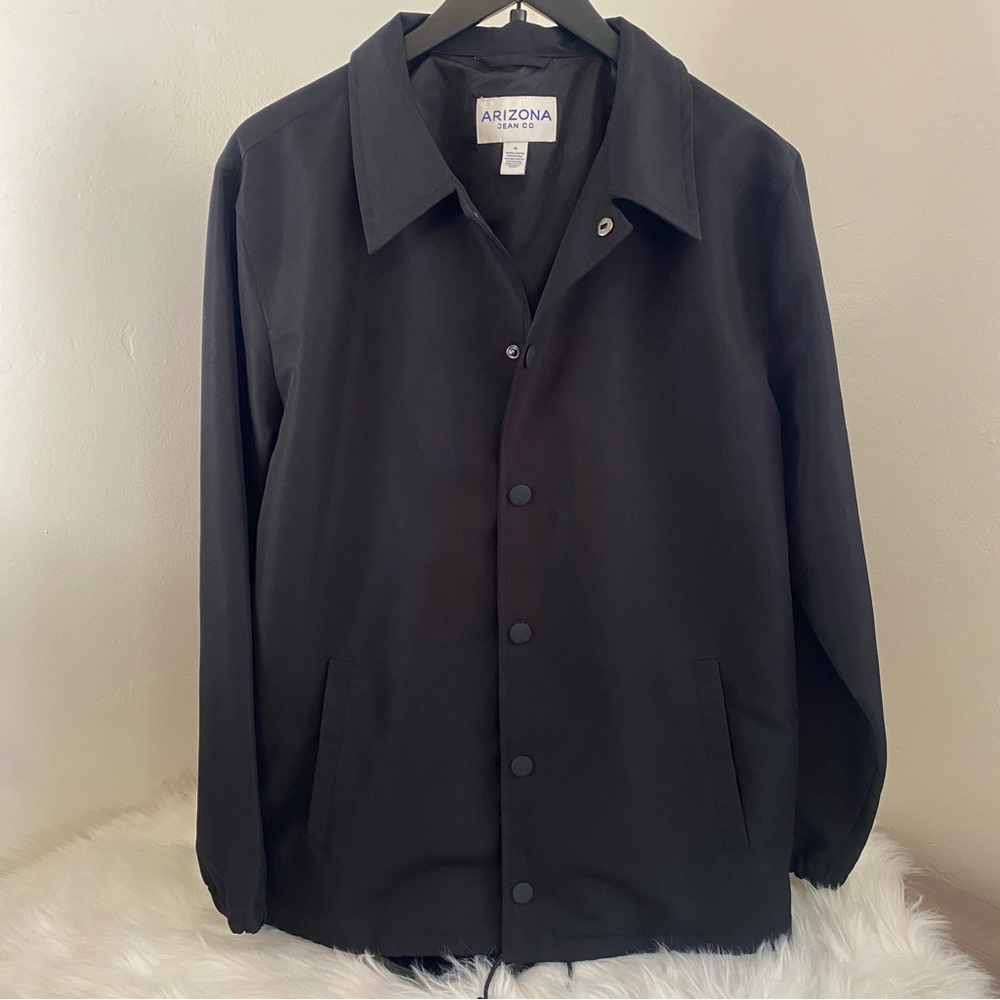 Arizona Jean Company Men's Black Windbreaker vintage